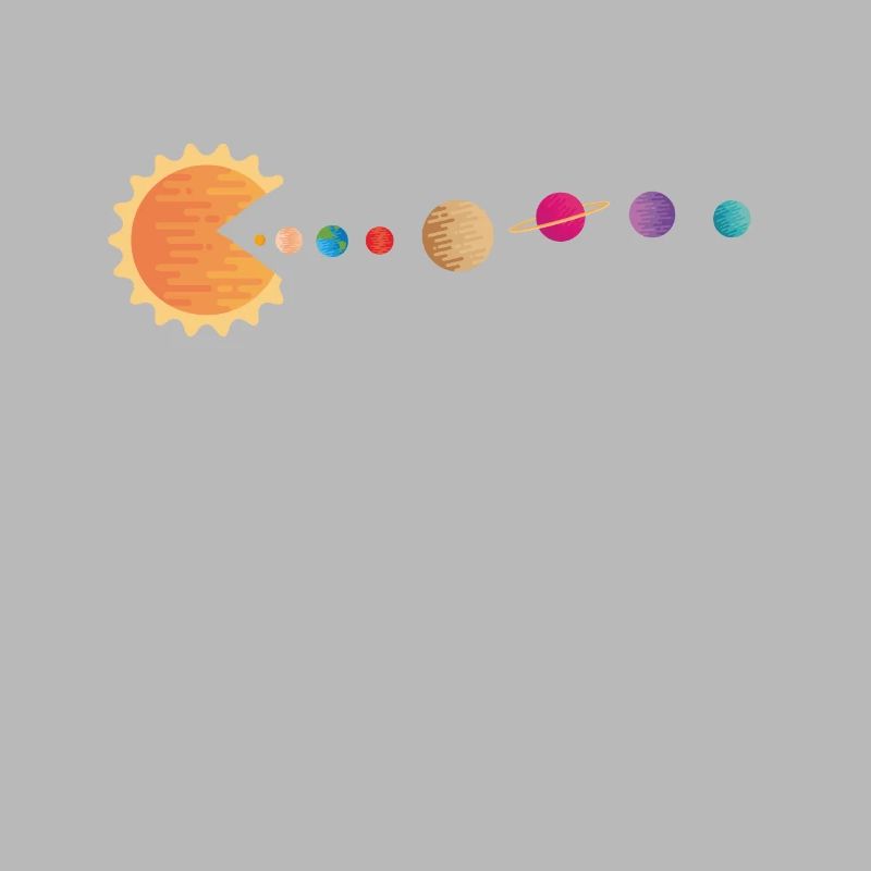 Funny Sun Planets Outer Space Galaxy Solar System