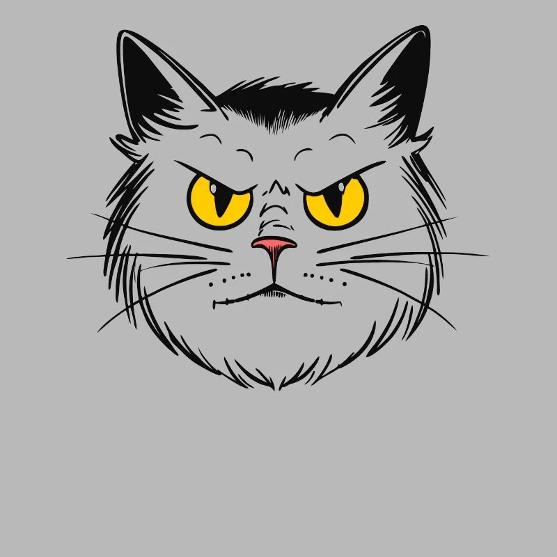 Chat de dessin animé effrayant