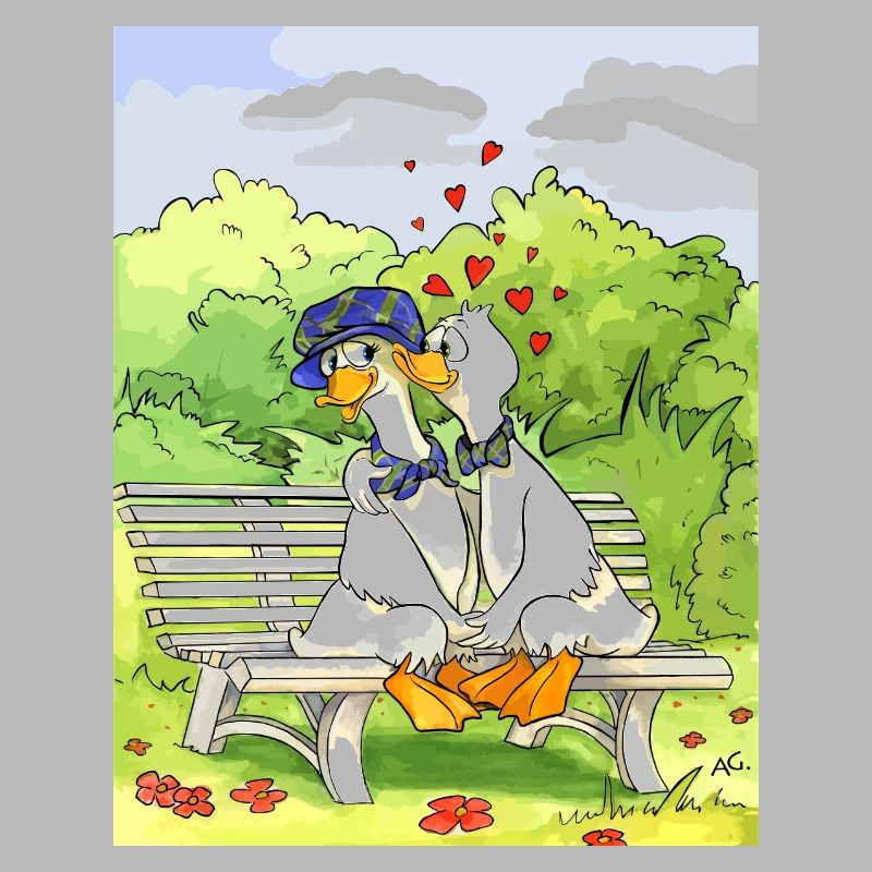 Canards dans le parc