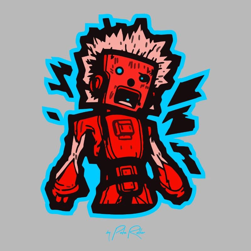 technological melancholy, robot agony type