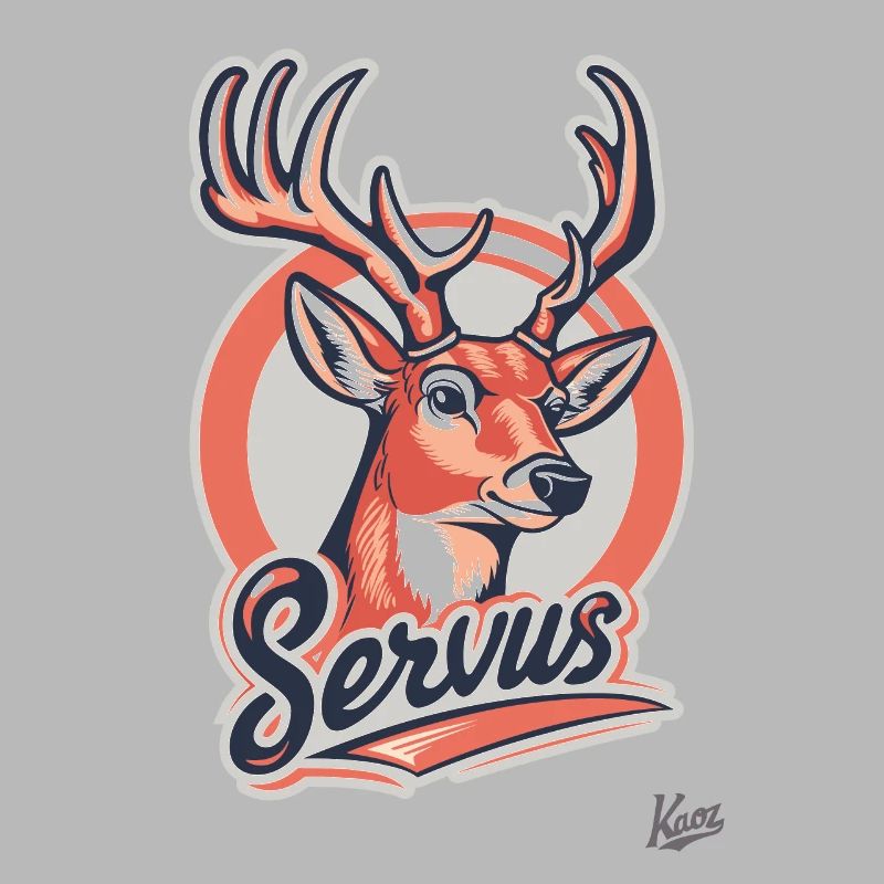 Proud red fallow deer: Deer says goodbye