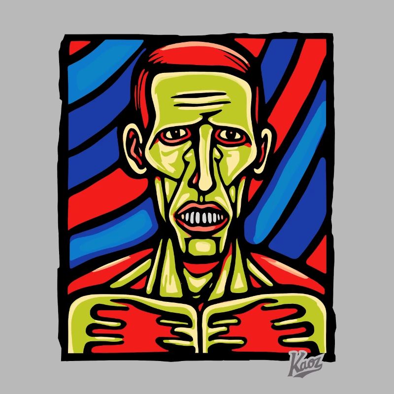 Abstrakte Kunst eines Zombie