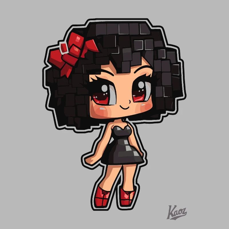 Pixel Chibi : Mignonne Burlesque Babe