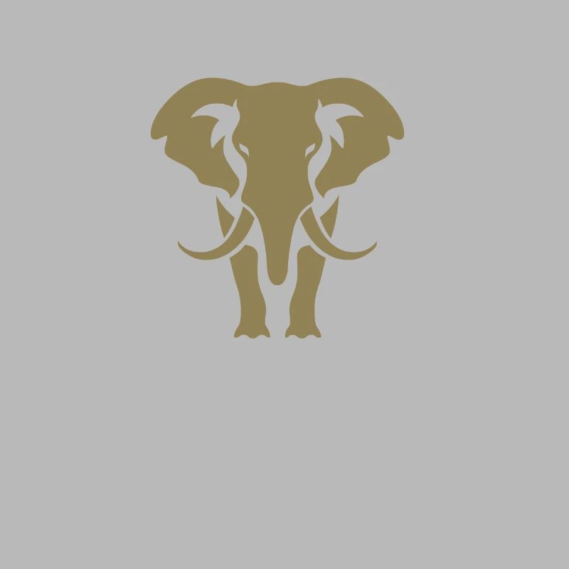 Elephant Silhouette White Logo