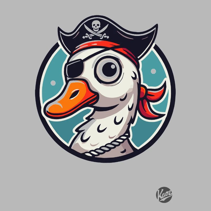 Oie pirate avec cache-œil