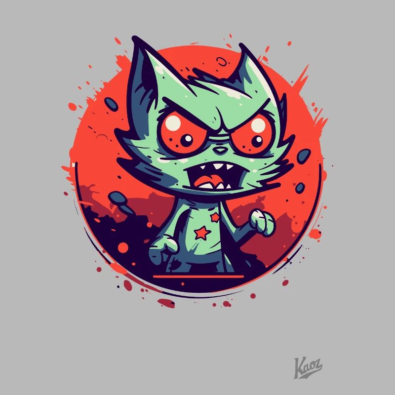 Crazy Funny Aggro Cat