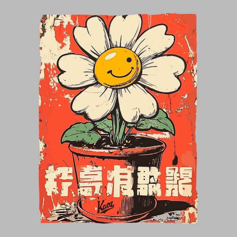 Drôle de fleur dans un pot de fleurs