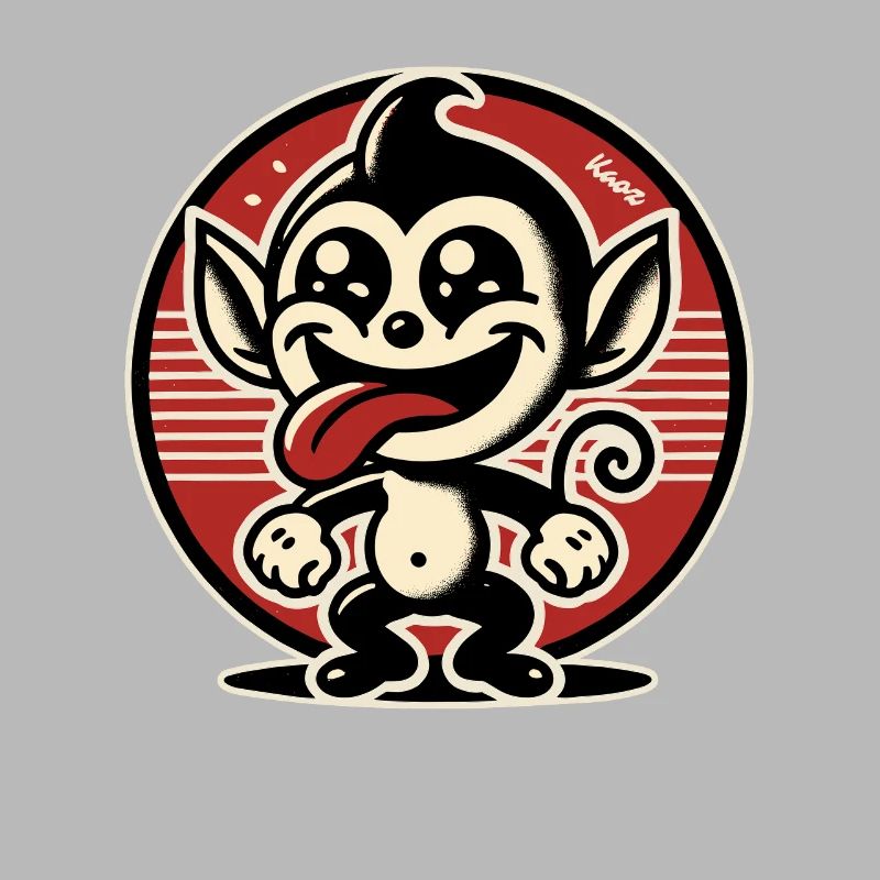Cheerful little rascal monkey