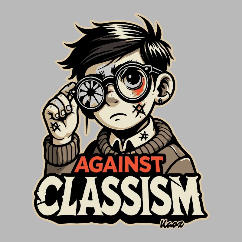 Poor boy with broken glasses: against classism