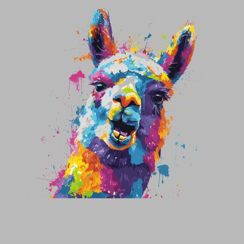 Explosion de couleurs de lama