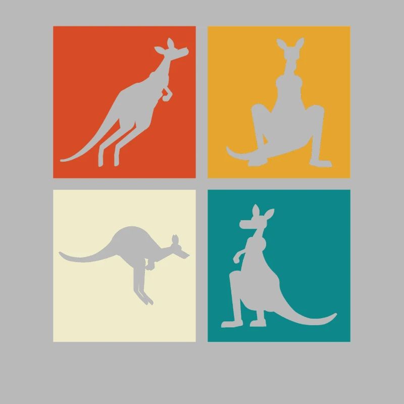 Kangaroo Four-Frame Silhouettes
