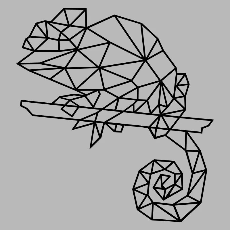 caméléon | graphiques de polygone