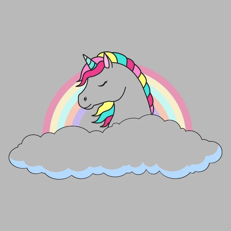 Einhorn über den Wolken