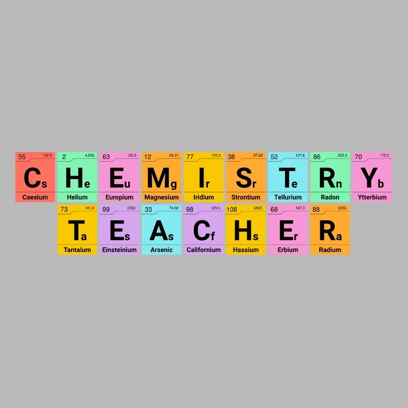 Professeur de chimie Eléments chimiques