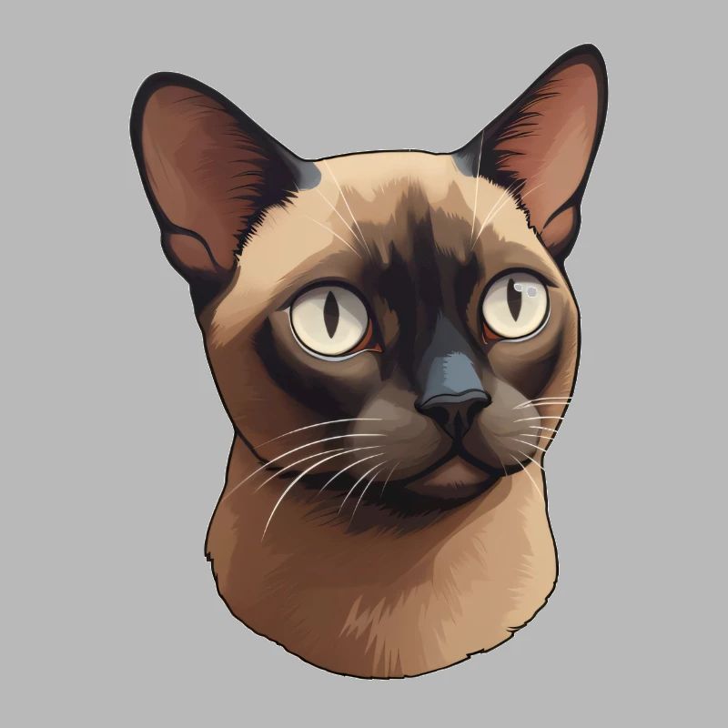 Tête de chat birman
