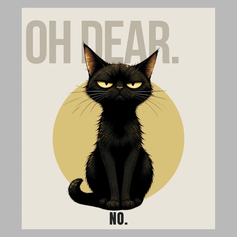Oh Dear. – Sarcastic Black Cat Design
