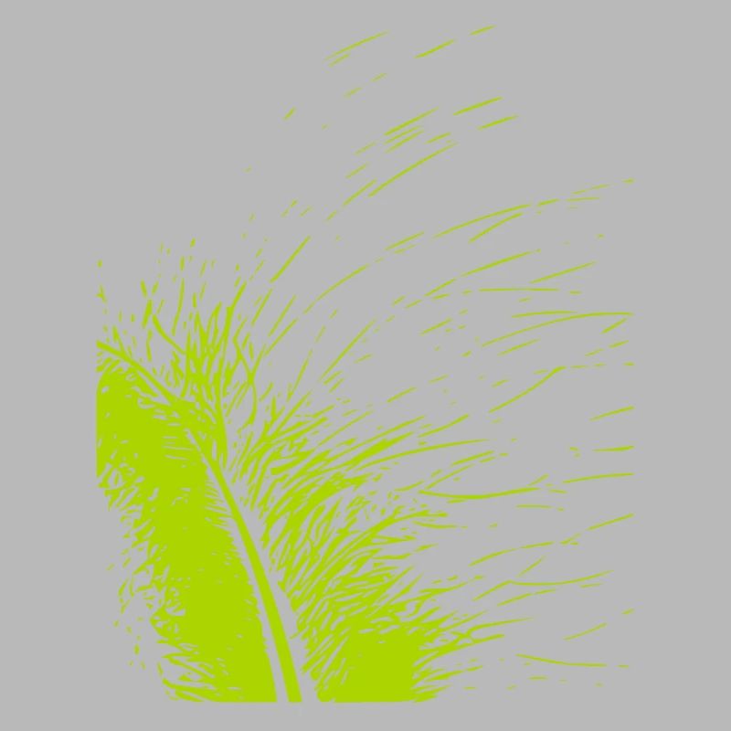 Abstract feather / line / green / pattern