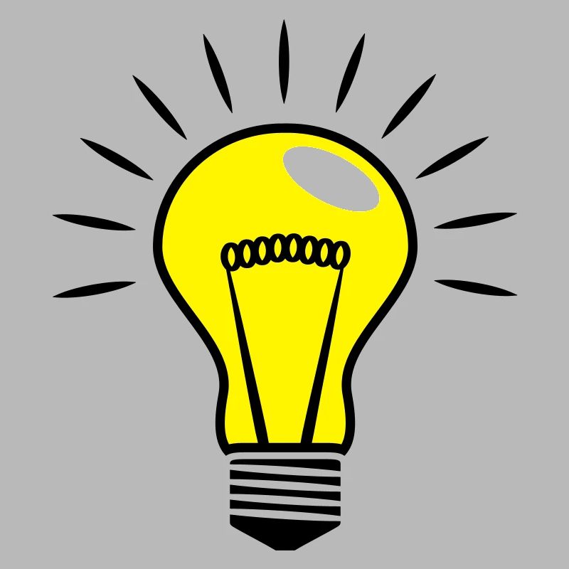 Light bulb Comic Vector 3 Color customizable