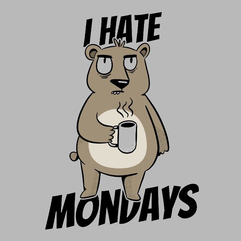 I hate Montage Bear Coffee Drink Brown Bear Fun