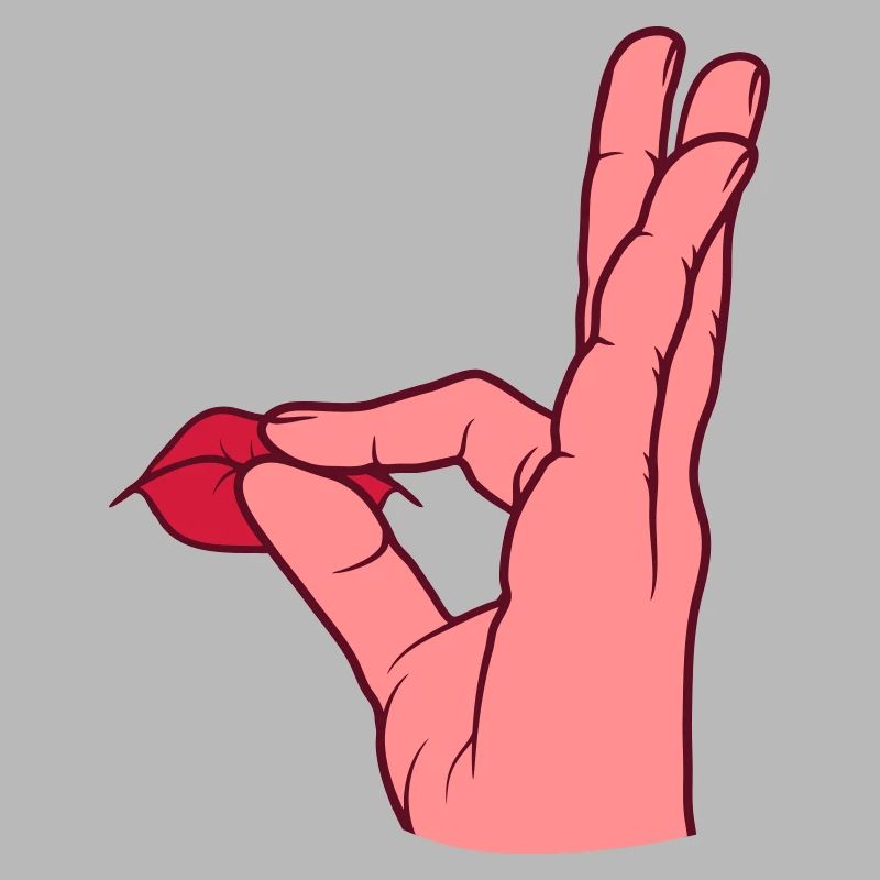 Louange Bouche Baiser Geste de la Main