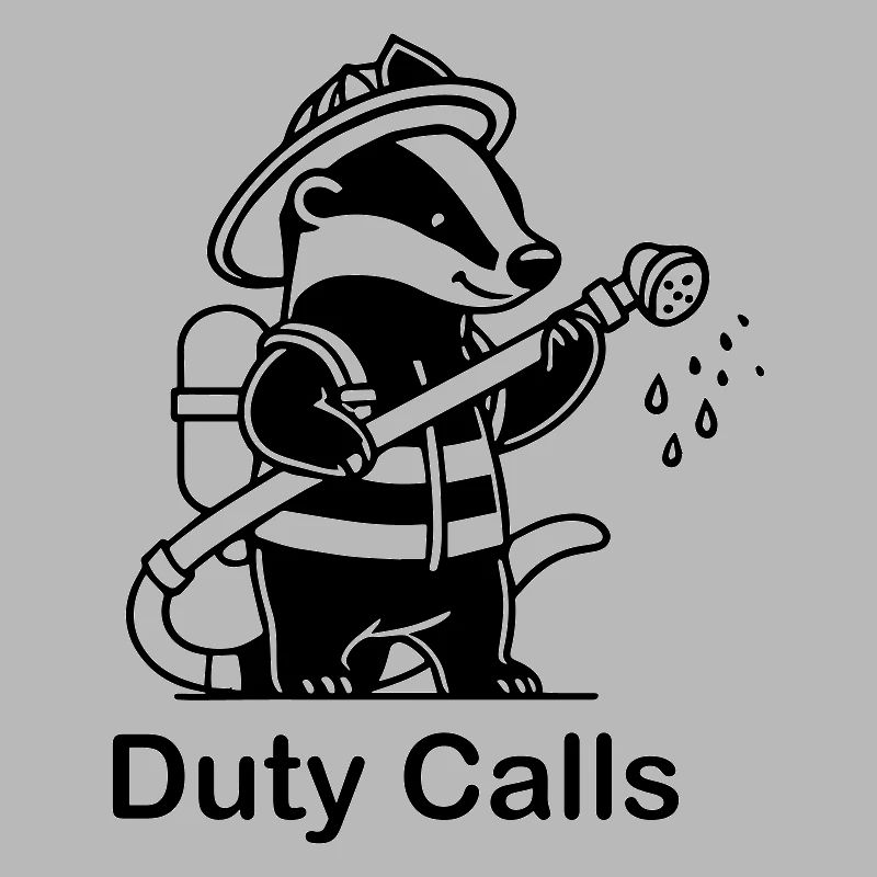 Firefighter badger - "Duty Calls" Design