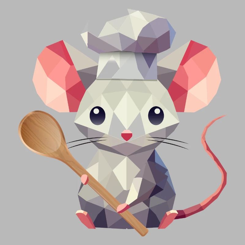 Culinary charm in polygon style