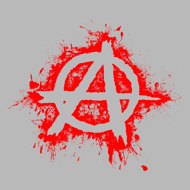 Anarchy / Anarchy in white, red splashes
