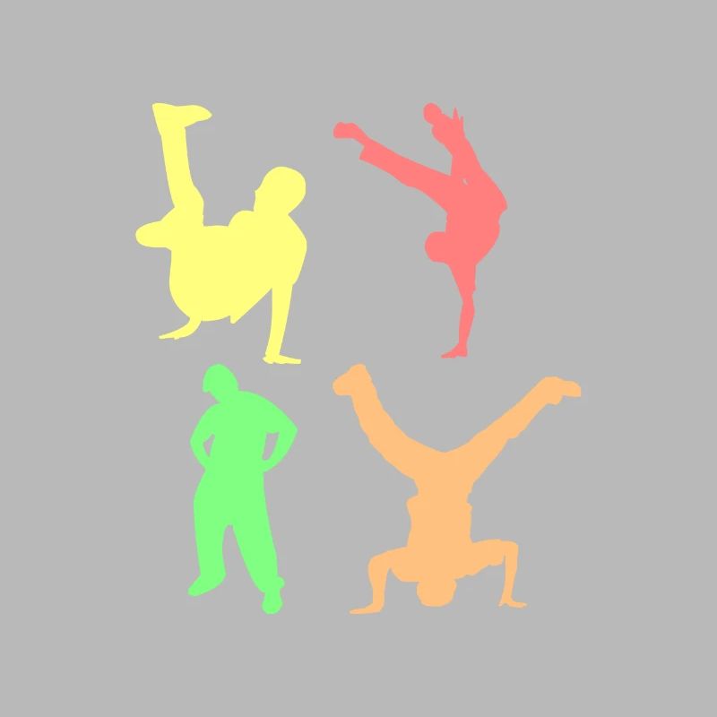 Breakdance Four Breakdancer Fan Dancing T-Shirt