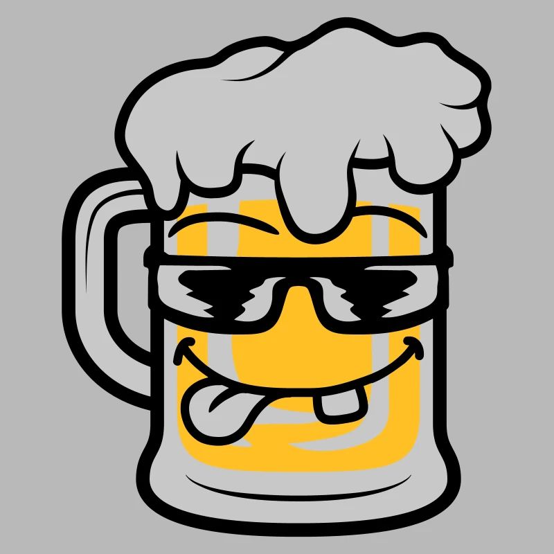 Cooles Gesicht Bier Maßkrug