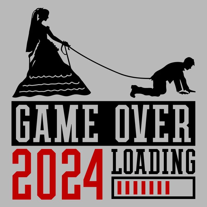 Junggesellenabschied 2024 Game Over Ehepaar