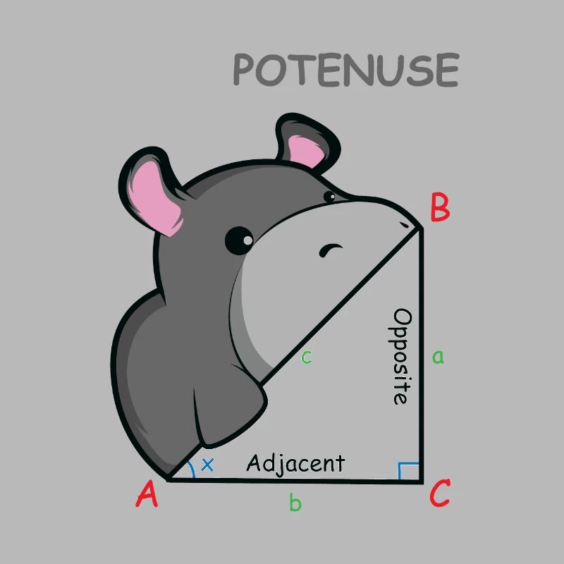 Hippopotenuse Math Genius Gift