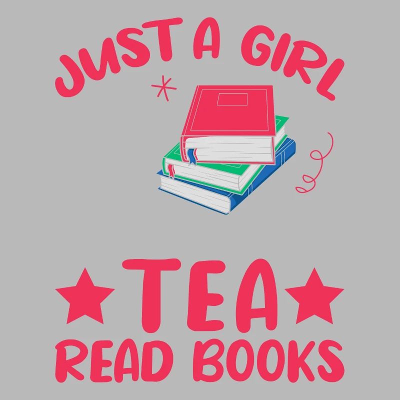 Nur ein Mädchen, das Tee trinkt und Bücher liest