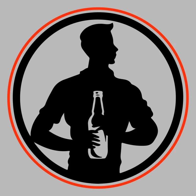 Flasche Bier Trinken Silhouette