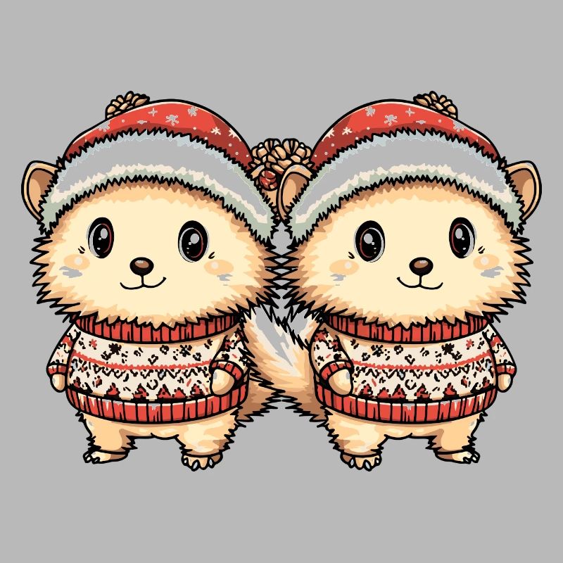 Équipe de Noël hérisson