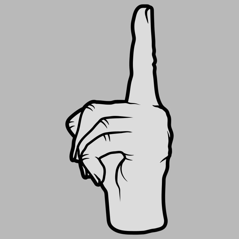 Finger points up