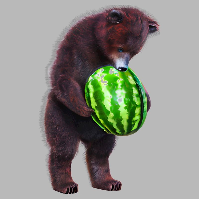 Ours à la pastèque