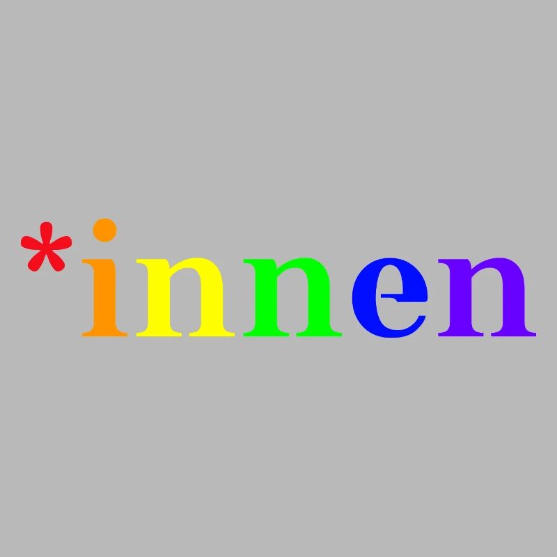 *innen Geschenkidee Gendern Regenbogenfarben queer