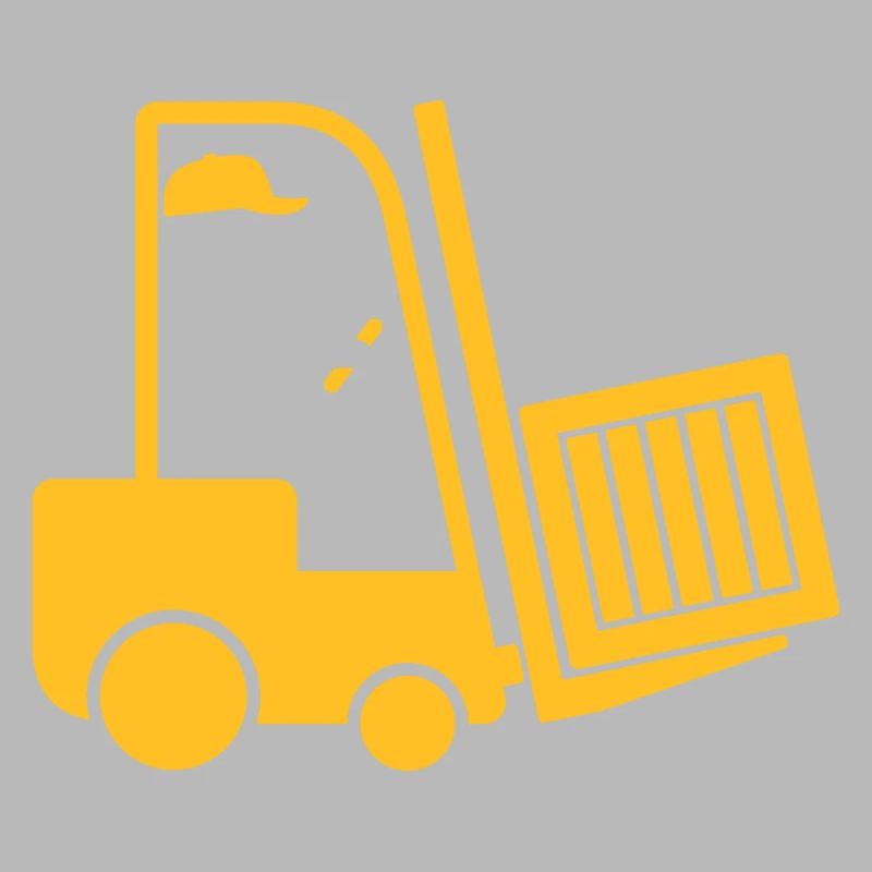 A Forklift Transporting A Box
