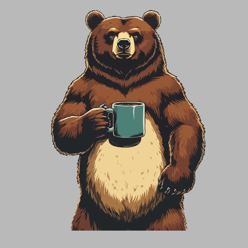 Grim Bear Coffee Mug Funny Bear Coffee