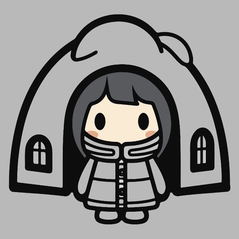 Bande dessinée d’hiver Eskimo Igloo
