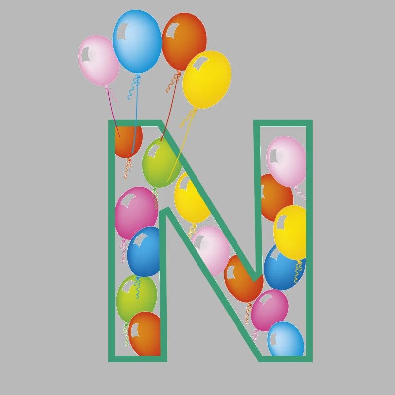 Buchstabe N Luftballons