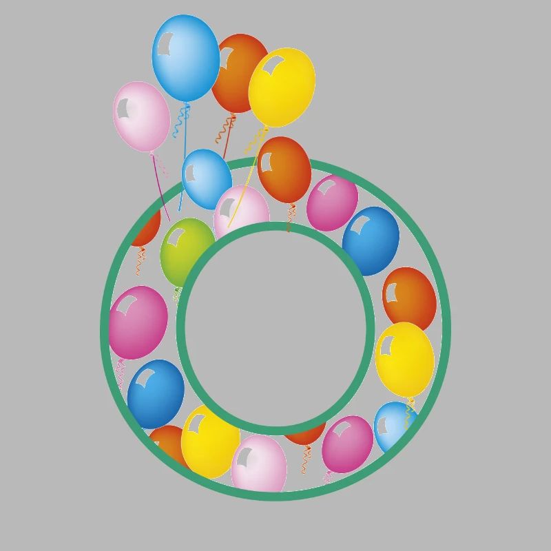 Buchstabe O Luftballons