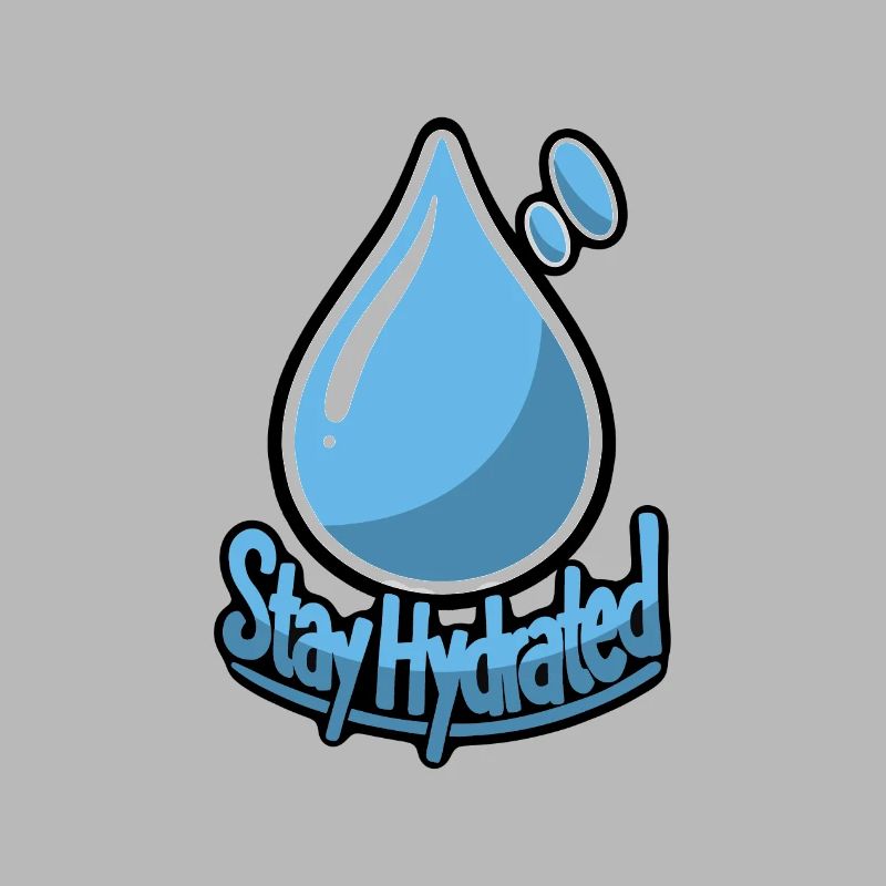 Restez hydraté! Conception d’illustration d’eau potable