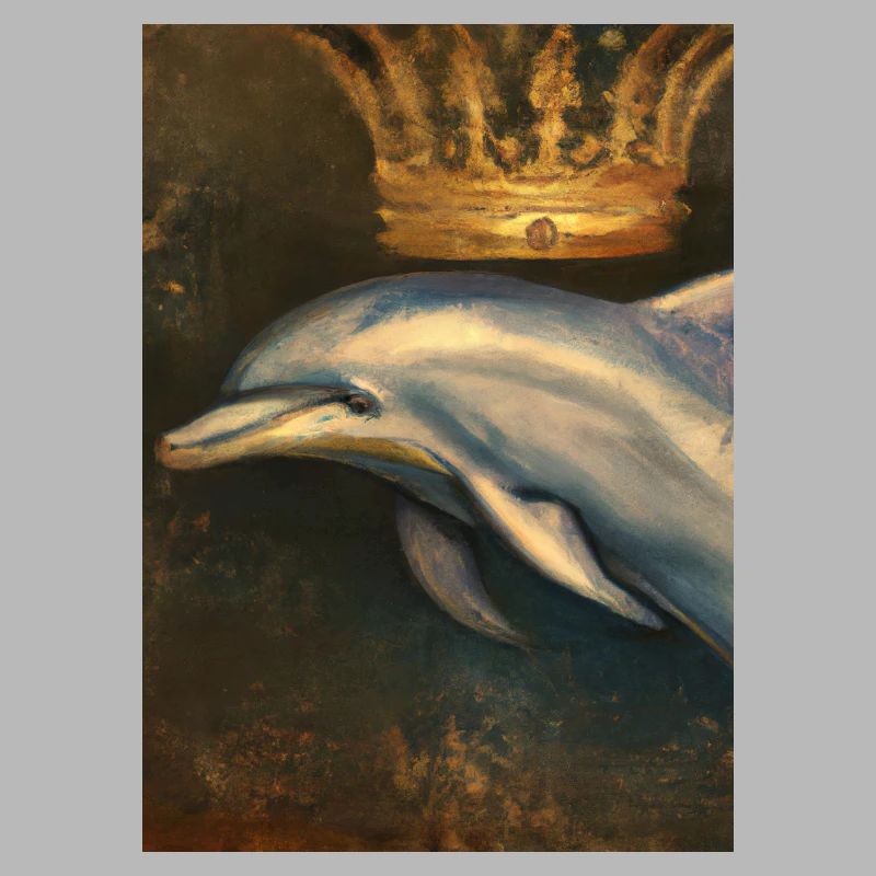 Delfin mit Krone