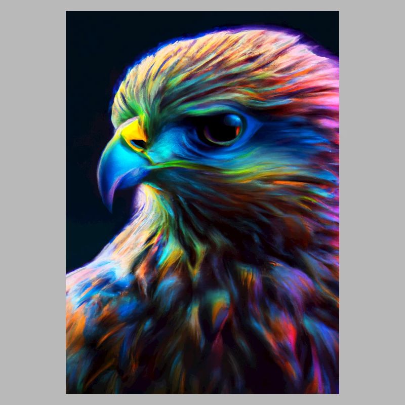 Buntes Vogelgesicht
