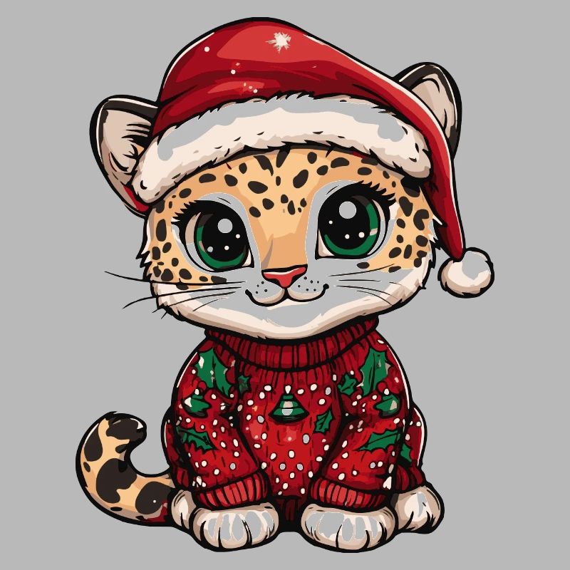 Bande dessinée de Noël léopard