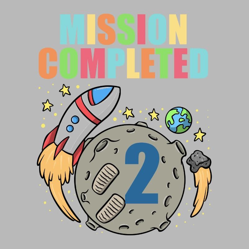 Space Birthday 2 Astronaut Planets Rocket Ship