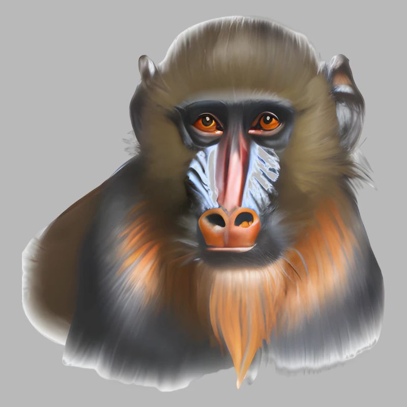 Mandrill Affe
