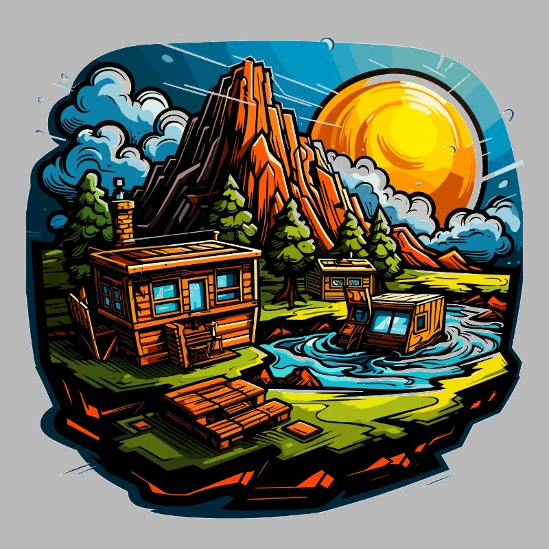 Landschaft - Illustration