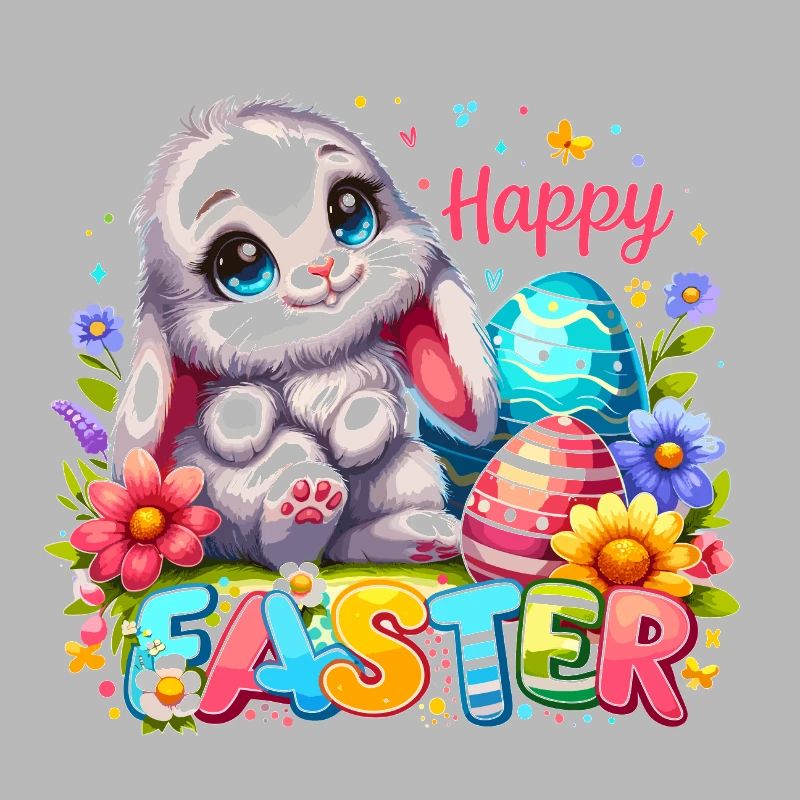 Happy Easter - Easter Bunny Illustration